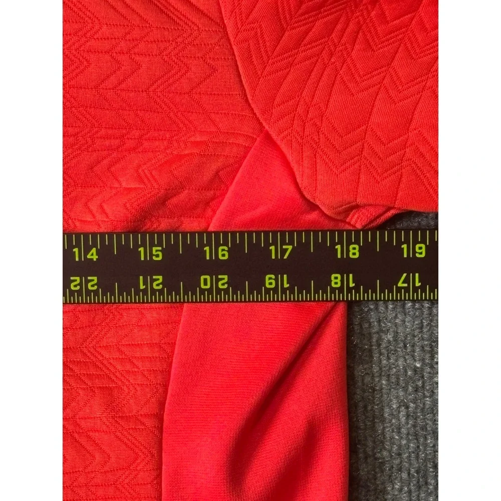 Adidas‎ COLD.RDY Full Zip Golf Jacket Women Small Red Textured Mock Neck